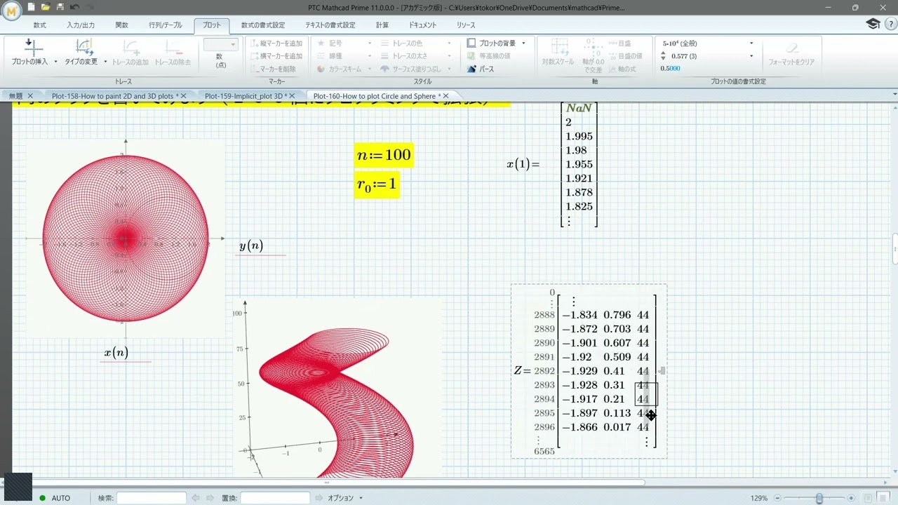 Plot-160 How to plot Circle and Sphere in 2D and 3D plot.
