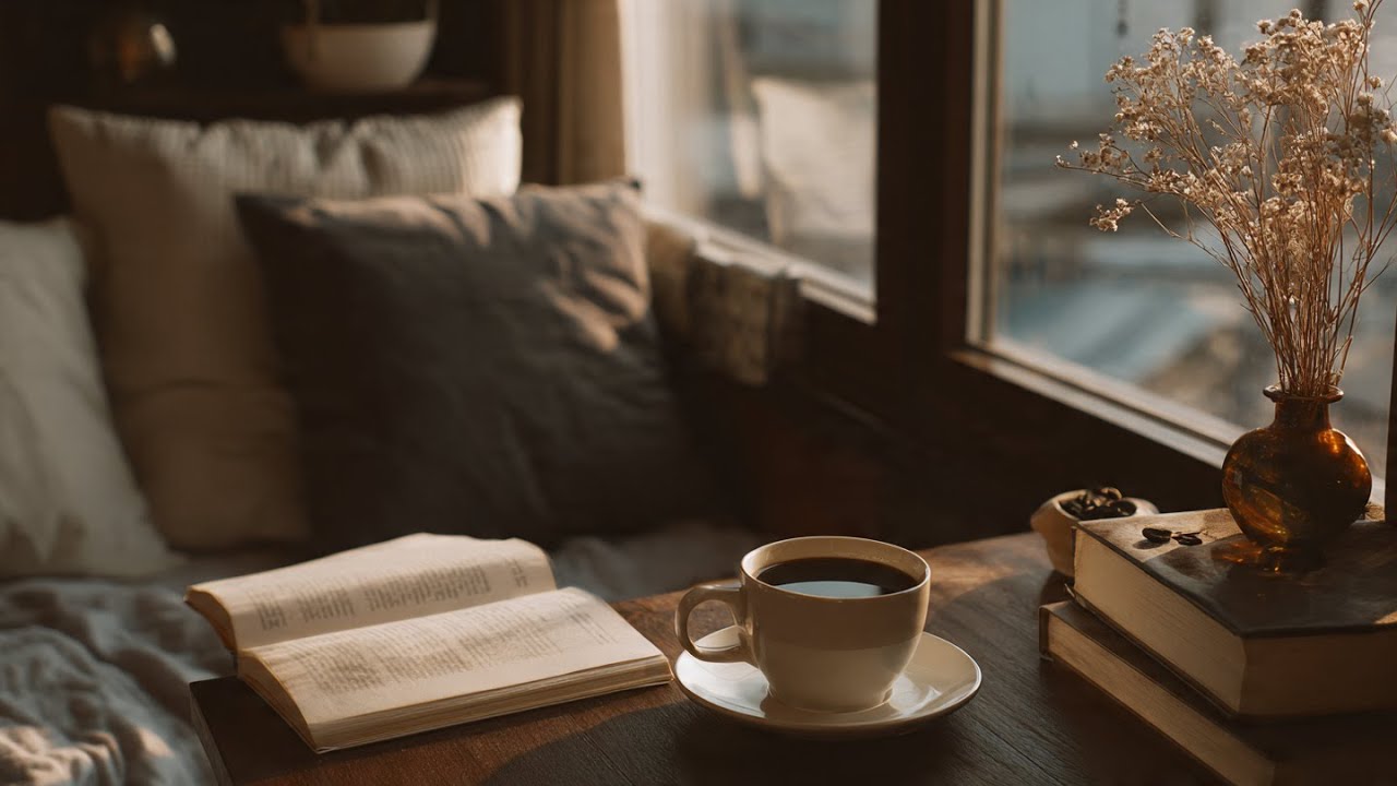 ☕Warm Relaxing Jazz Music with Cozy Coffee Shop for Working, Studying, Sleeping