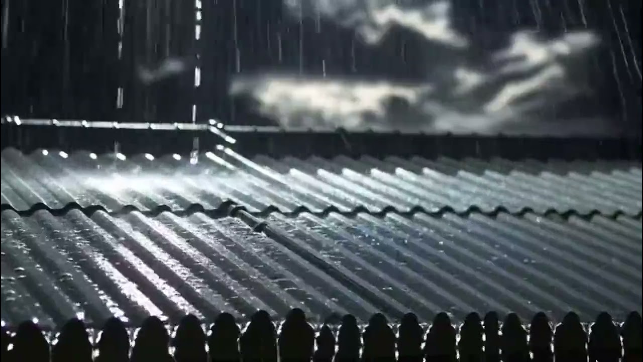 Rain on Tin Roof ASMR for Deep Sleep | No Music, Relaxing Night Rain Sounds
