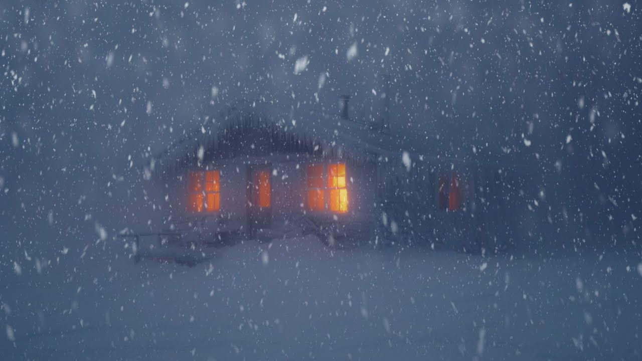 Relaxing Winter Blizzard White Noise | Snowstorm Sounds for Sleep, Focus, and Meditation