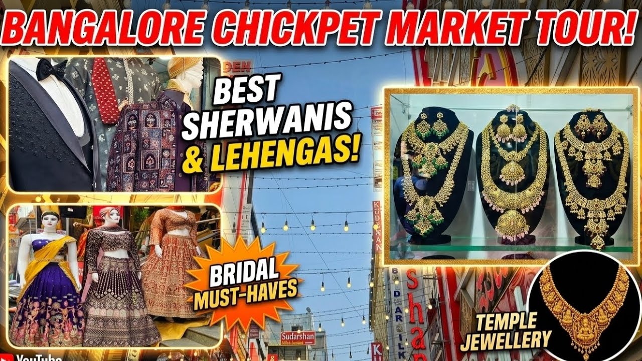 Exploring Chickpet Shopping Street 🛍 | Sarees, Lehengas, Jewellery & More 