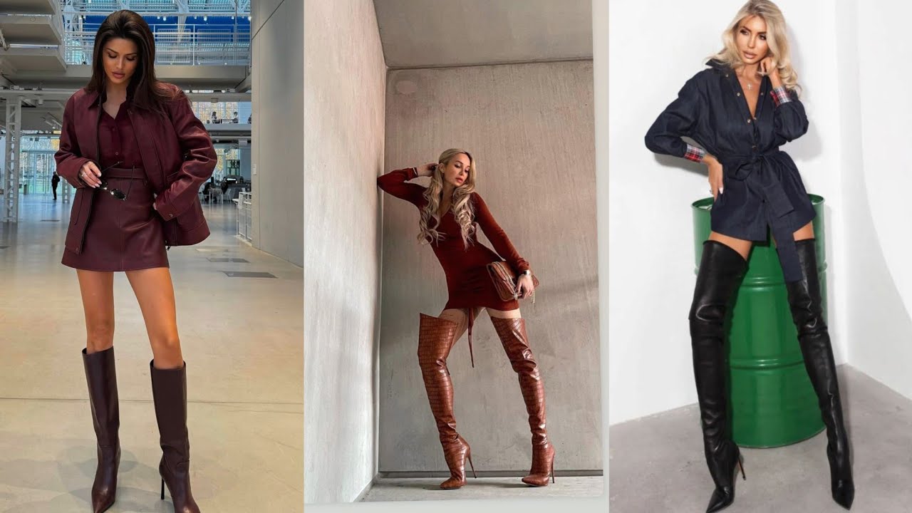 Luxury Leather Long High Heel Boots – Elegant Style with Bold Confidence and Charm