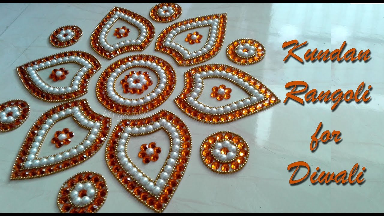 SIMPLE AND EASY KUNDAN RANGOLI FOR DIWALI II DIY'S FOR DIWALI SERIES BY LGF
