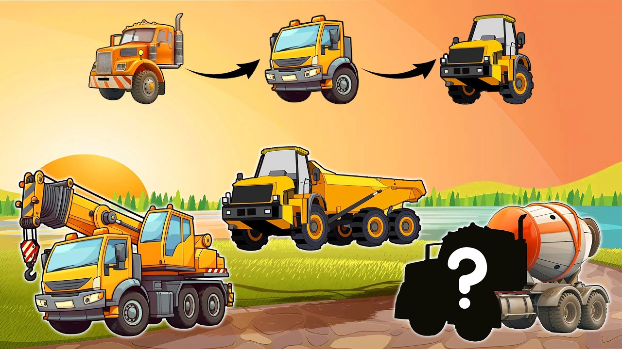 This Crane and Dump Truck Puzzle Is Surprisingly Satisfying ✨🚛🧐 | Vehicles Animation
