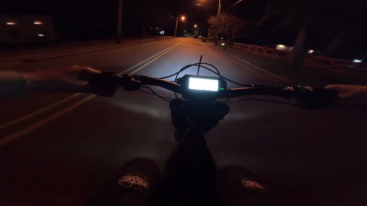 Ebike night time ride and wheelies ￼