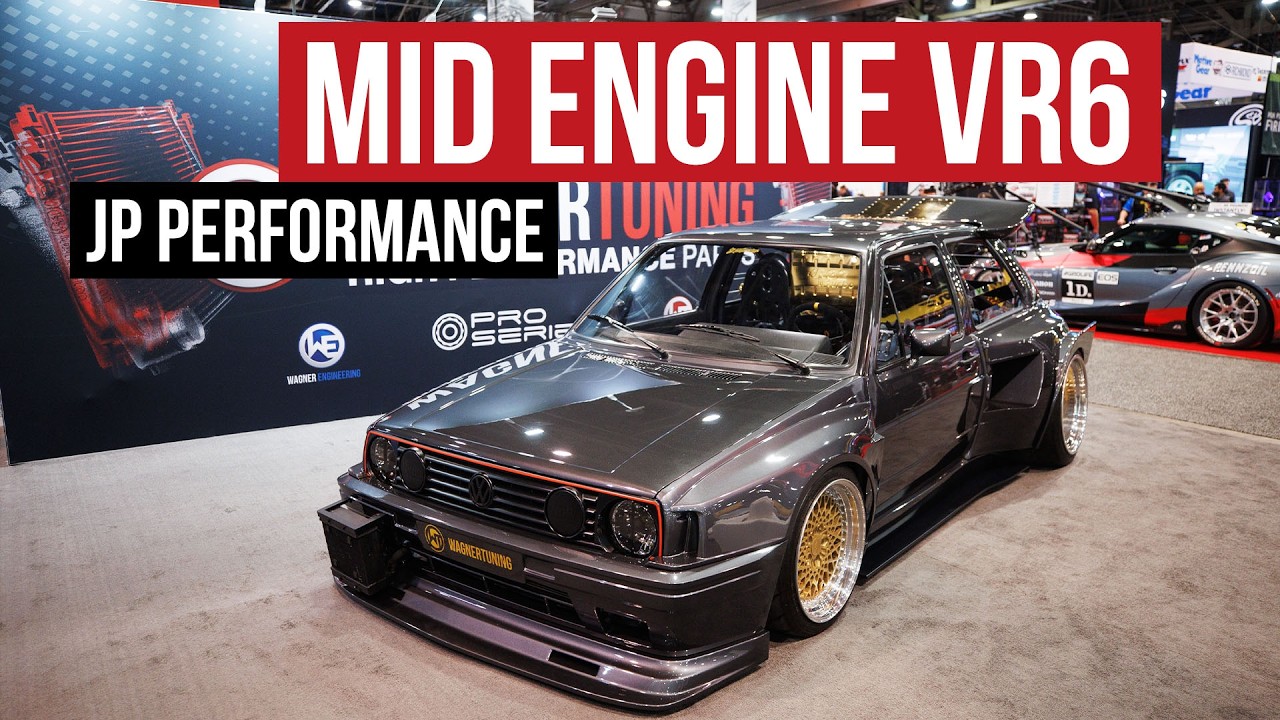 Most Batsh*t Crazy MK2 Golf w/ Mid-Mounted TT VR6 & Custom Kyza Widebody, by JP Performance