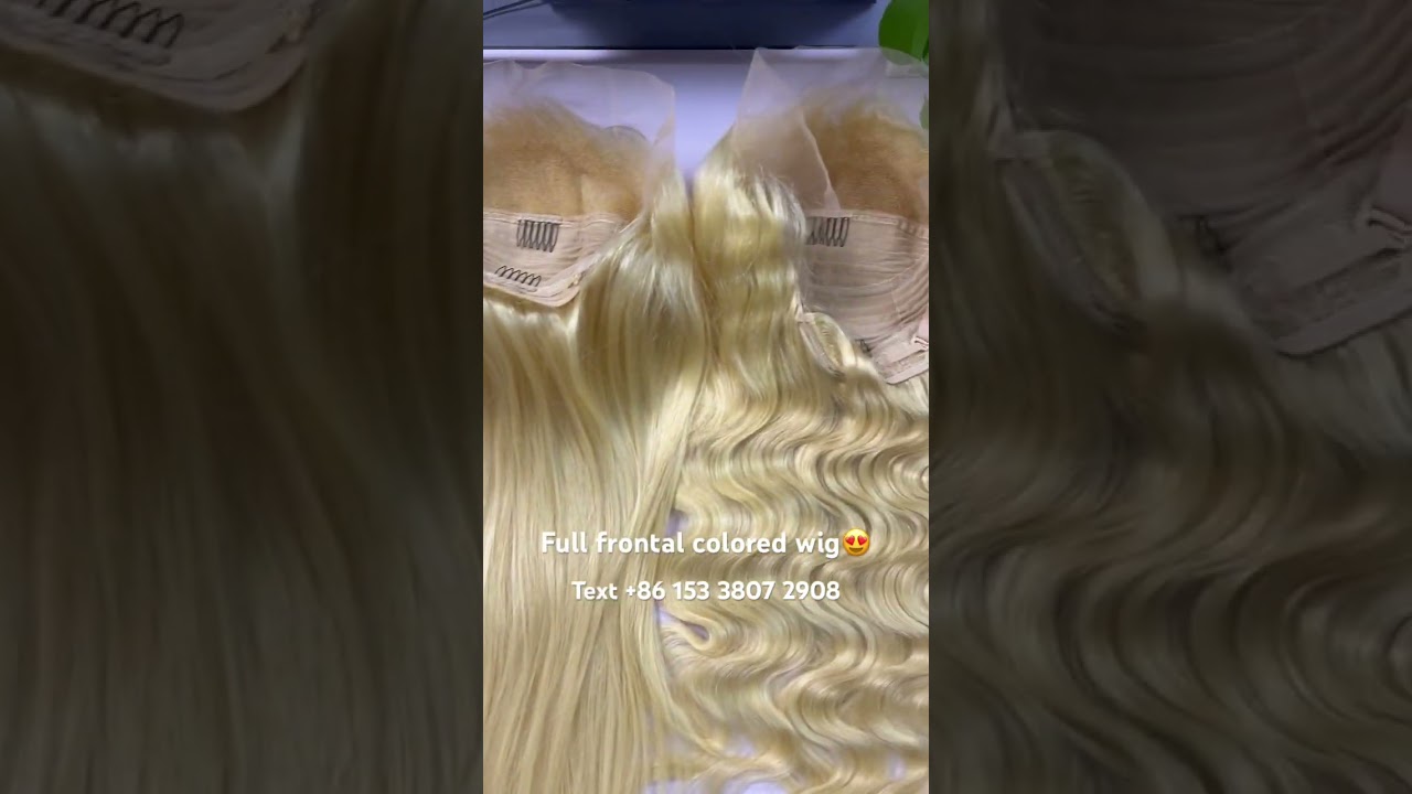 Factory premade full frontal colored wigs #lacewigs #coloredwig #blondewig
