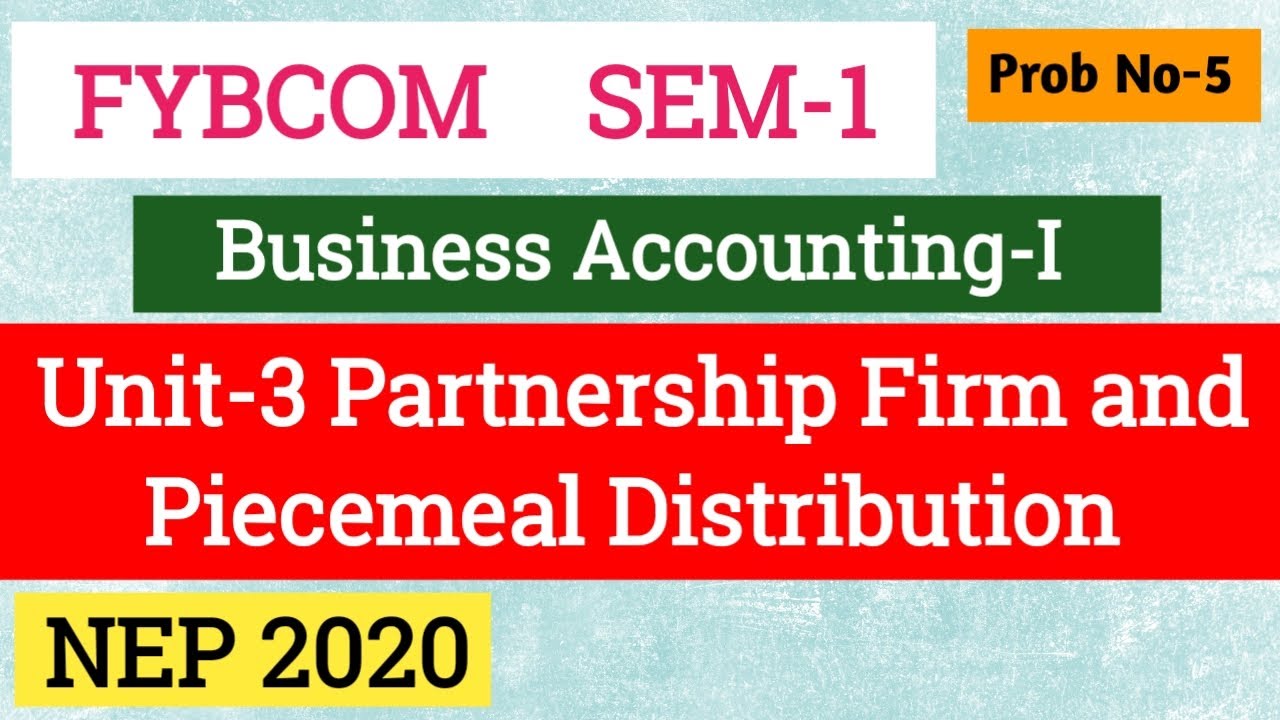Business Accounting | Unit-3 | Problems No-5 | FYBCOM SEM-I | SPPU Pune | #accounting  #sppu #exam