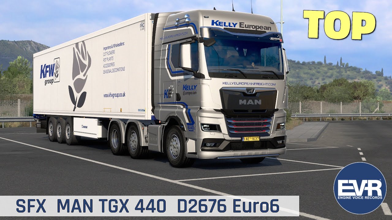 ETS2 ★ SFX MAN TGX 440 D2676 Euro6 (engine by Engine Voice Records) ★ Euro Truck Simulator 2 QHD