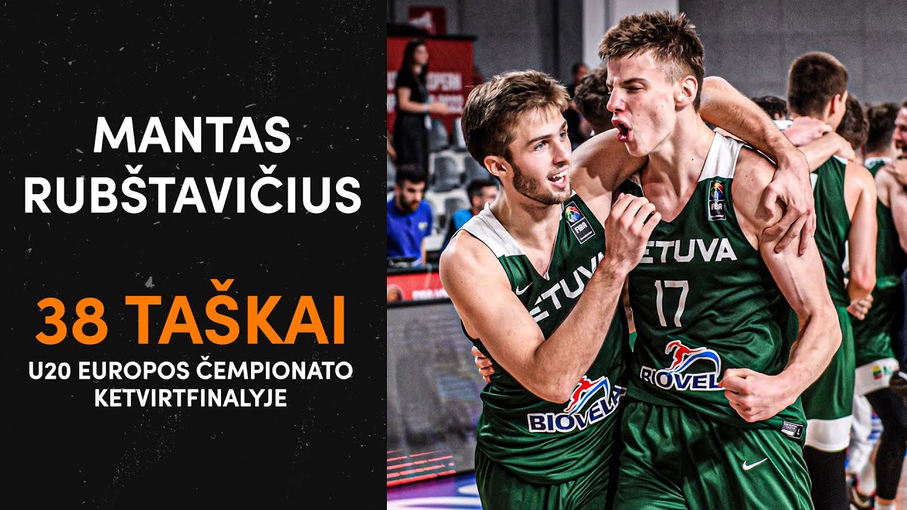 Fenomenalus Manto Rubštavičiaus 38 taškų pasirodymas prieš prancūzus