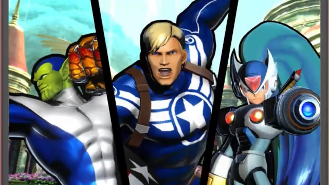 Ultimate Marvel vs Capcom 3: Captain America, Super Skrull, and Zero arcade playthrough