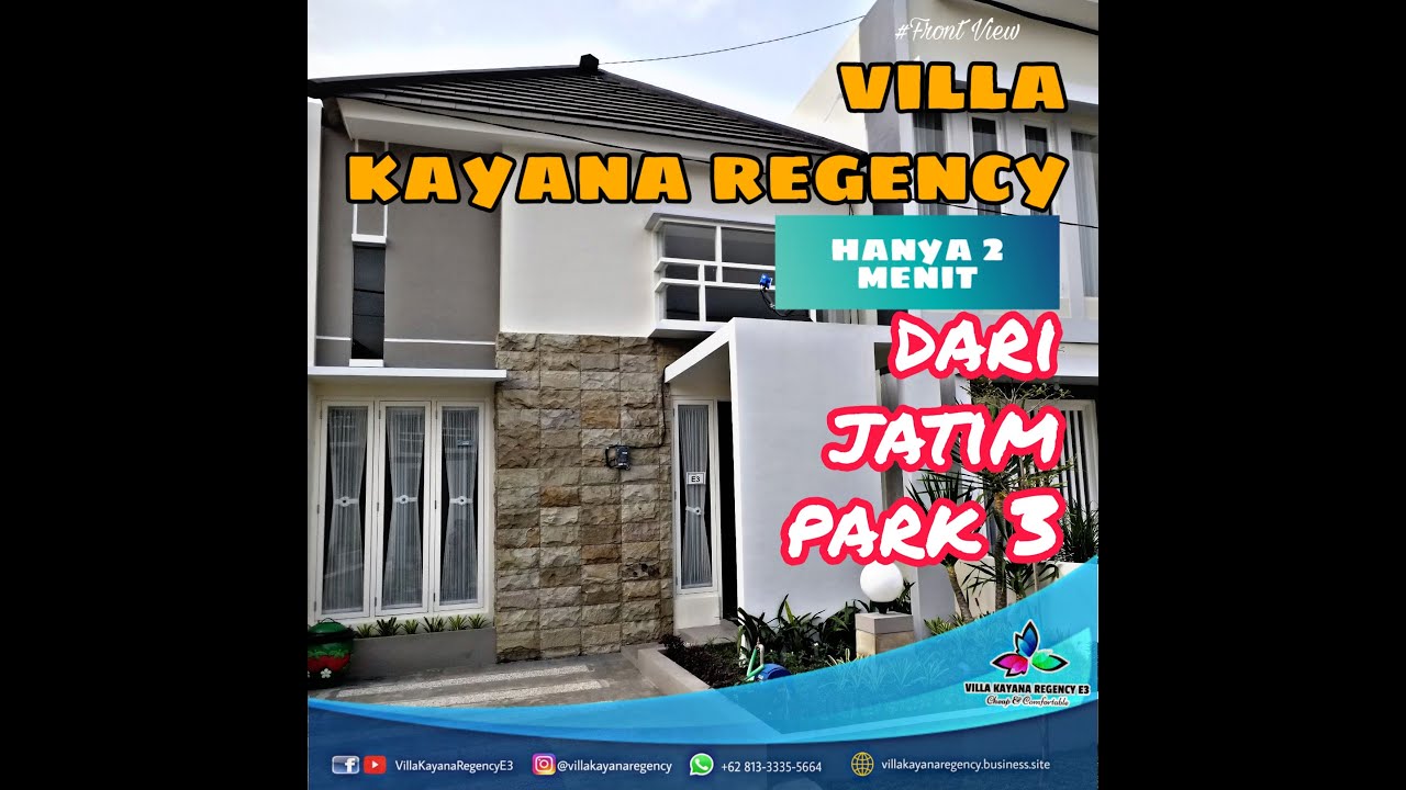 Villa Batu Hanya 2 Menit ke Jatim Park 3 | Villa Kayana Regency E3