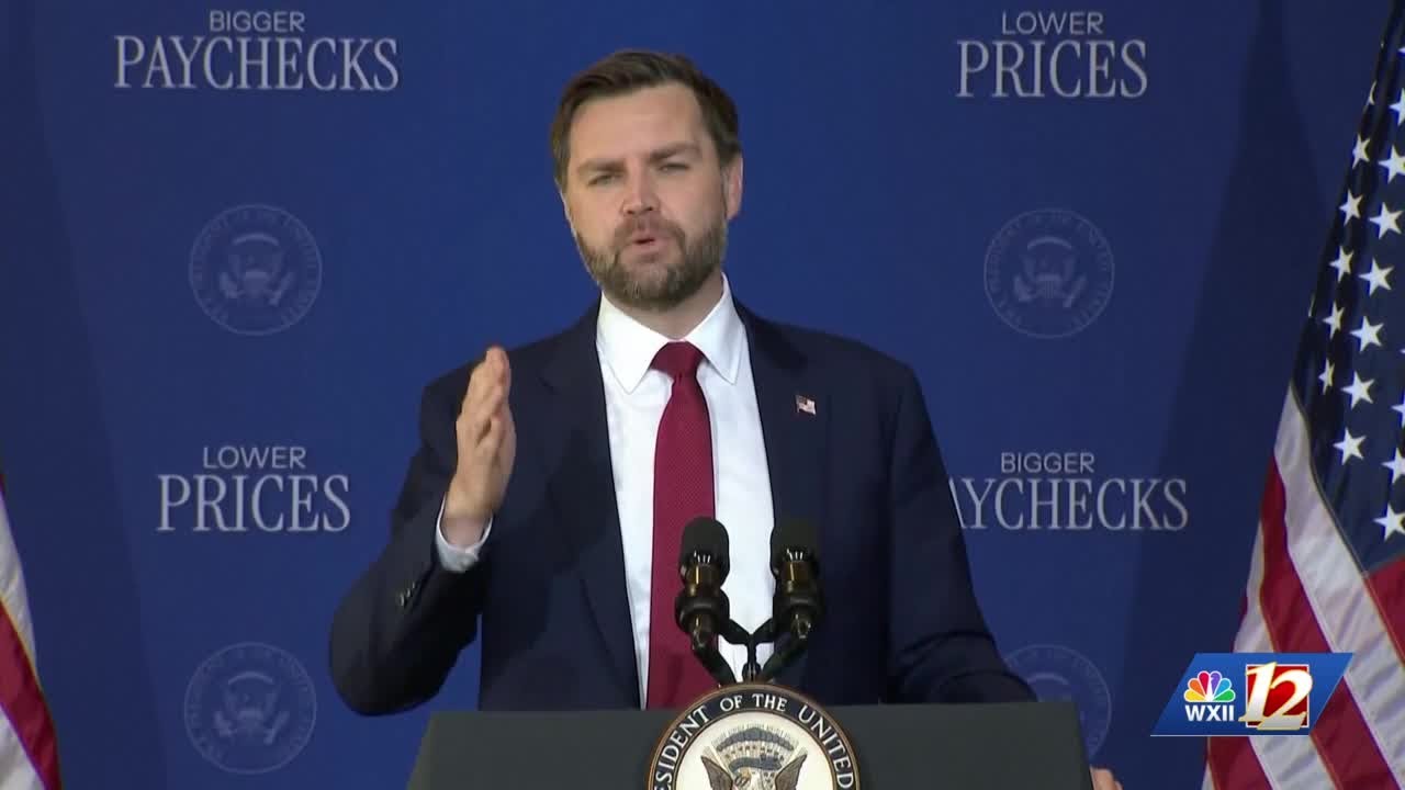Vice President JD Vance speaks in Rocky Mount, stresses importance of North Carolina's Senate seat