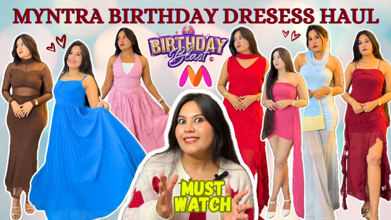 9 PINTERESTY BIRTHDAY DRESSES from MYNTRA💃🪩 | Try-on Haul🔥