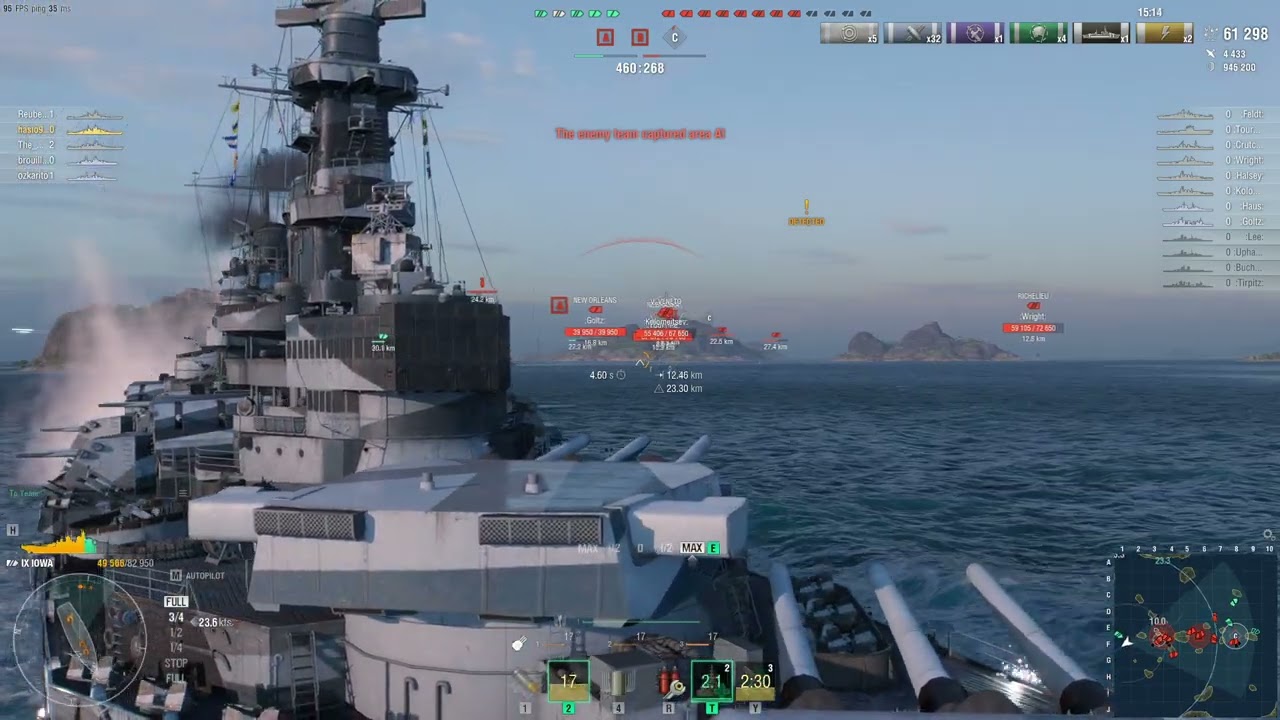 World of Warships Iowa Epic Third Battle