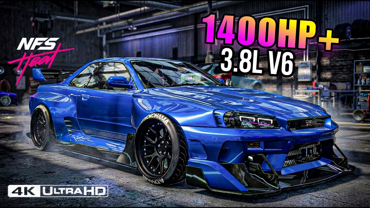 1400HP HYCADE NISSAN SKYLINE R34 in NFS Heat | Insane Max Build & Customization