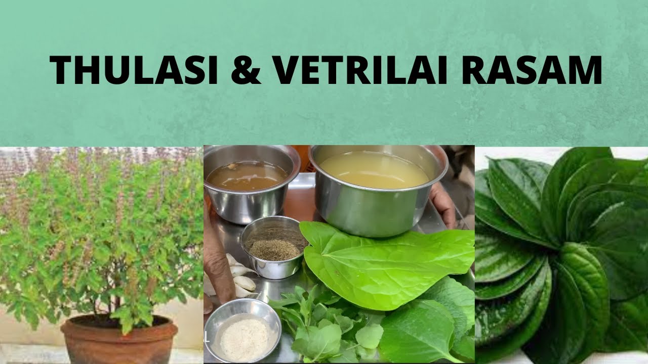Thulasi & Vetrilai Rasam recipe by Revathy Shanmugam