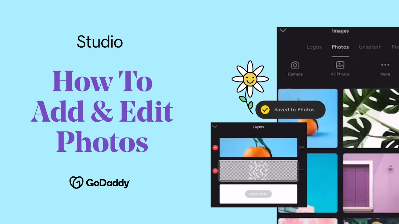 How to Add & Edit Photos | GoDaddy Studio