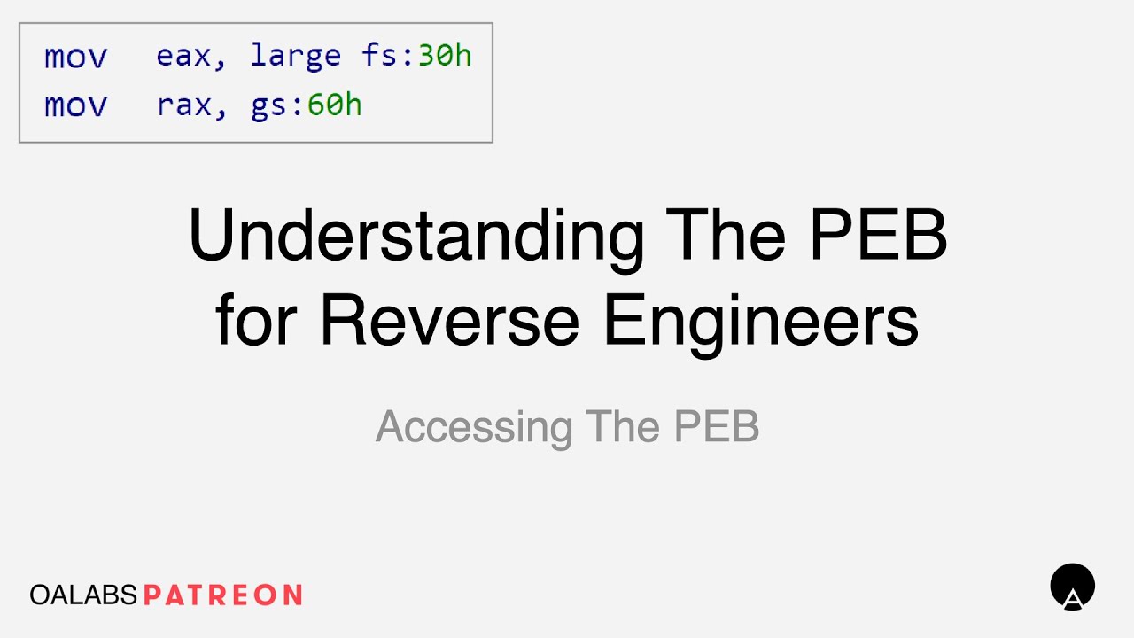 Understanding The PEB for Reverse Engineers