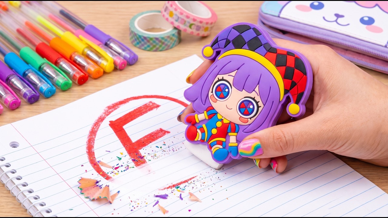Pomni Pencil Eraser 🤩 *Digital Circus School Prep And DIY*