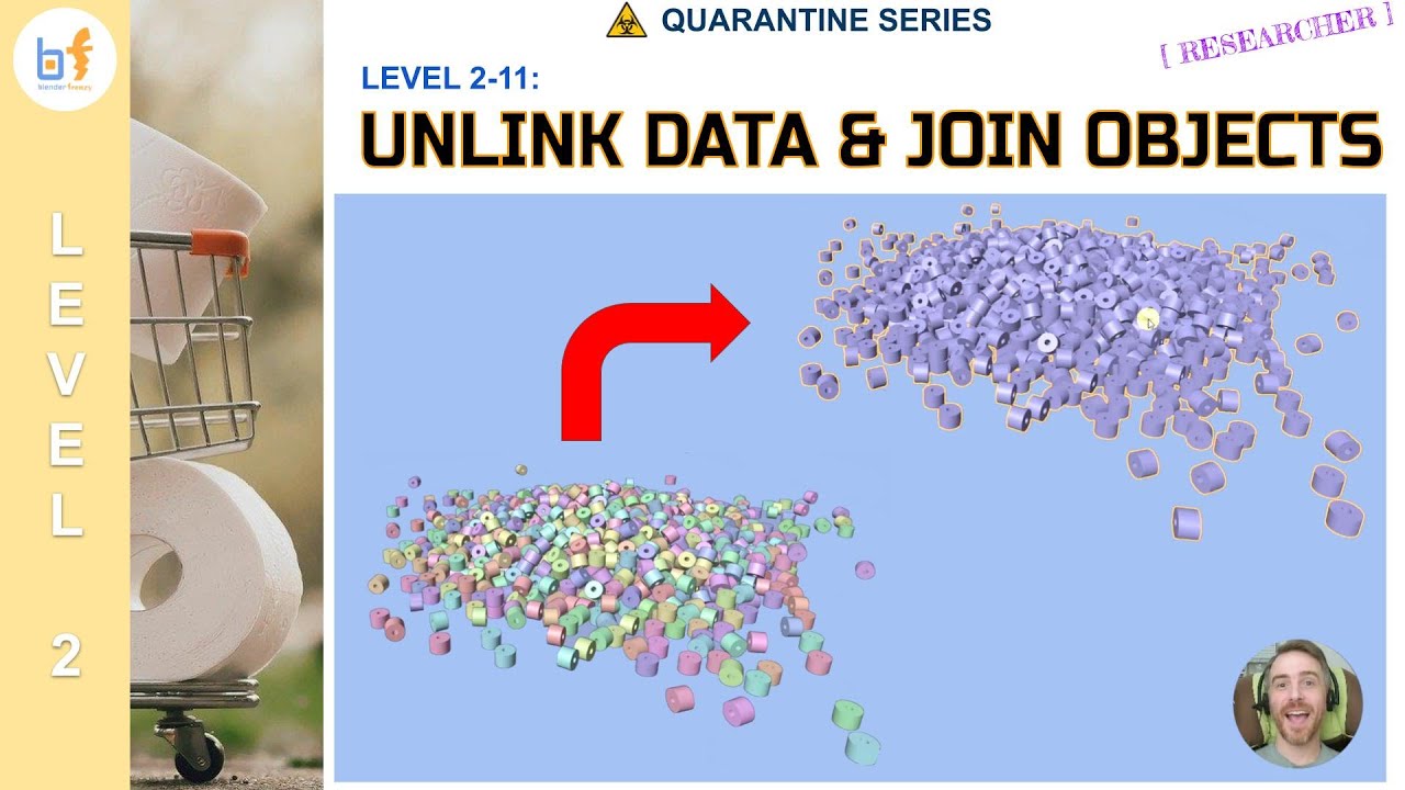 BLENDER: Join MANY objects into ONE & Unlink Data (Non-Destructively) | Quarantine Series 2-11