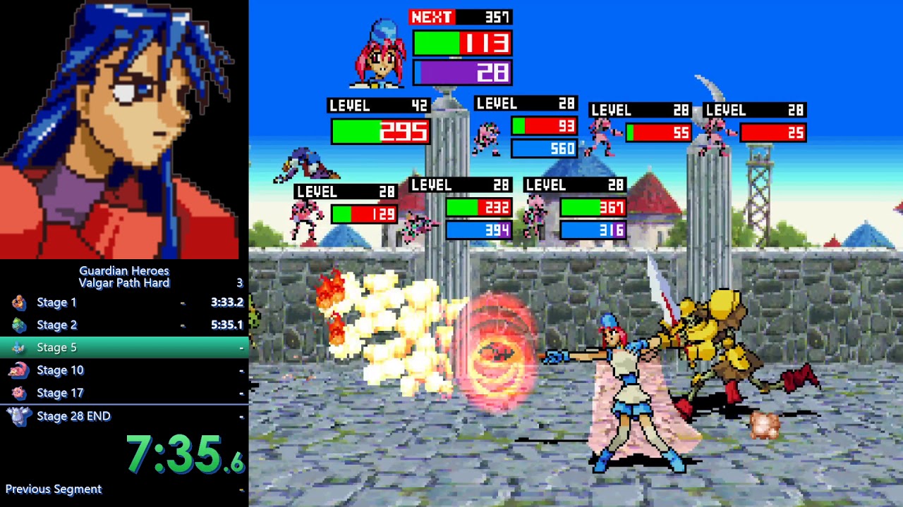 Guardian Heroes Sega Saturn Valgar Path Hard 30:21