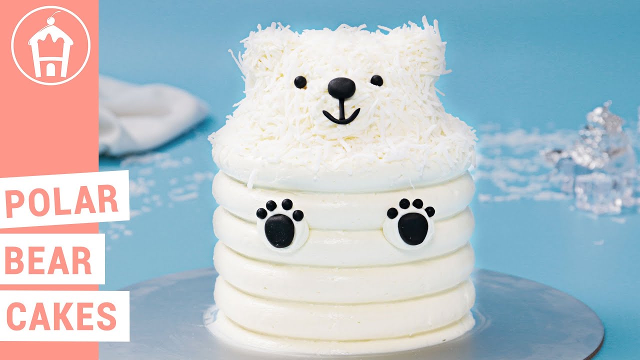 Fancy Birthday Cake Decorating Tutorial 🐻‍❄️😍 How To Make A Polar Bear Cake