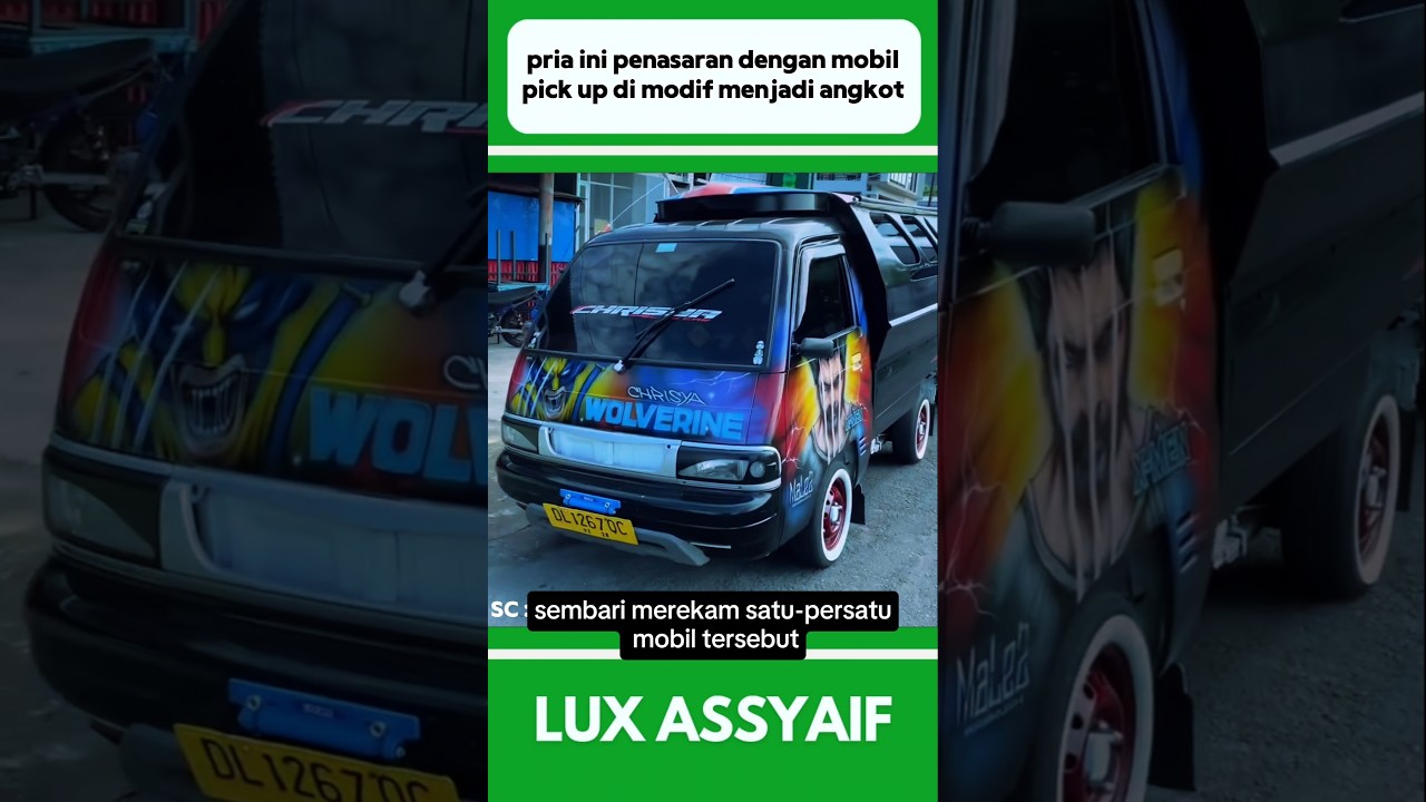 PRIA INI PENASARAN DENGAN MOBIL PICK UP DI MODIF MENJADI ANGKOT #shorts