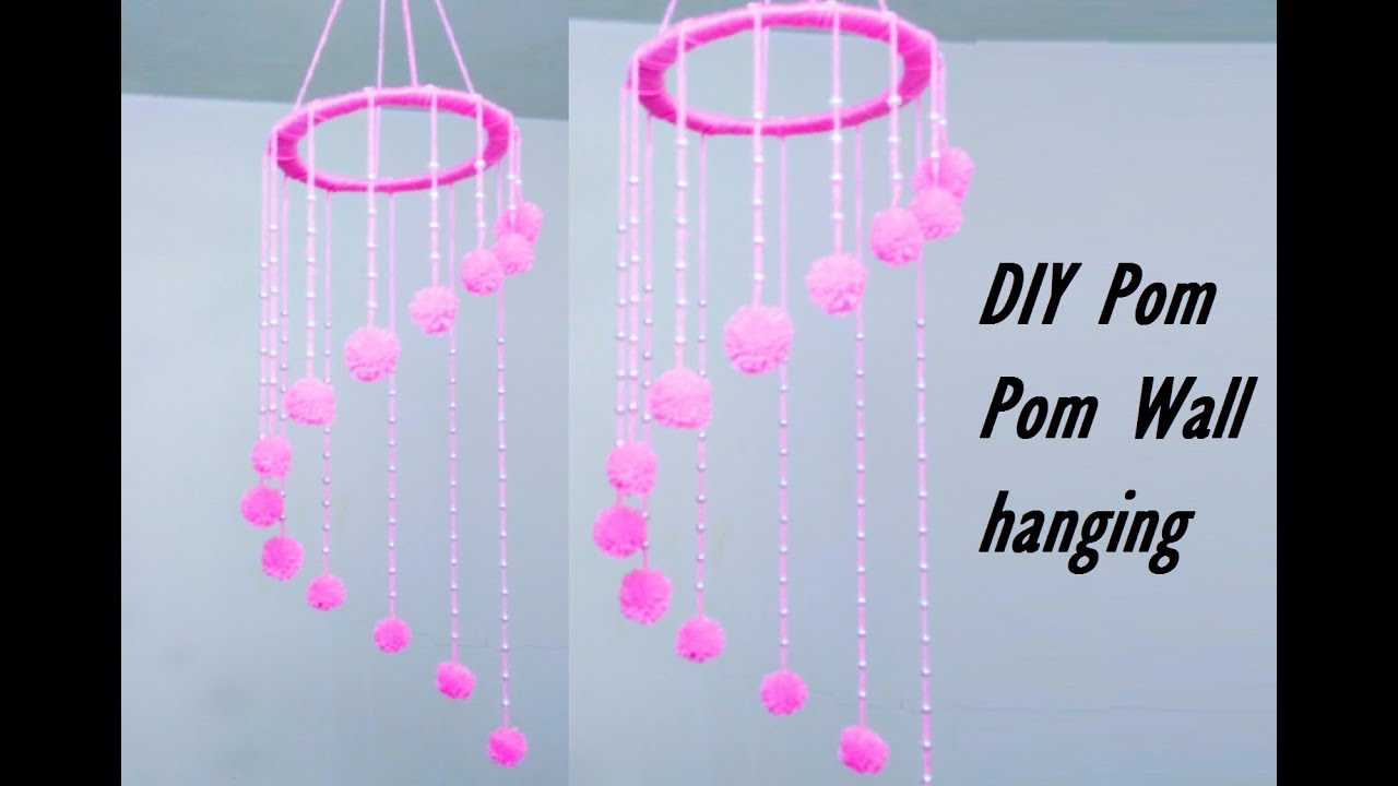 DIY Wall hanging Crafts | Room decoration Idea | Made with Pom Pom