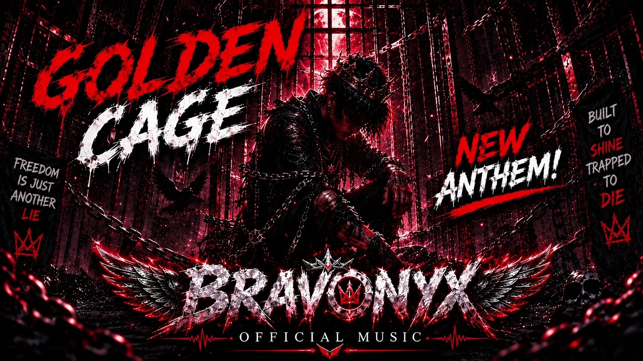 Bravonyx Official - Golden Cage | Aggressive Nu Metal ( ffo : Linkin Park | Limp Bizkit)