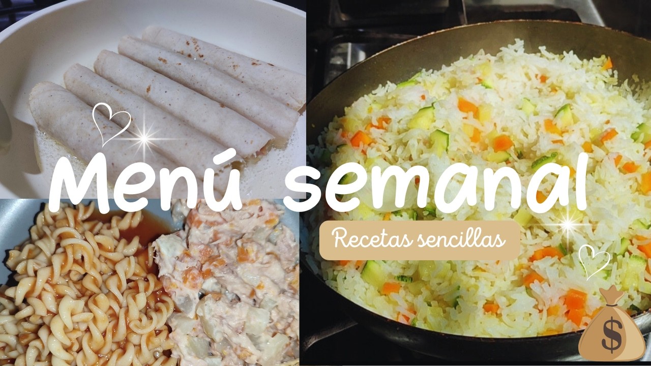 ✅ Menú semanal económico 💰| recetas fáciles y practicas 🍲💰🥘 para tu día a día ✨.
