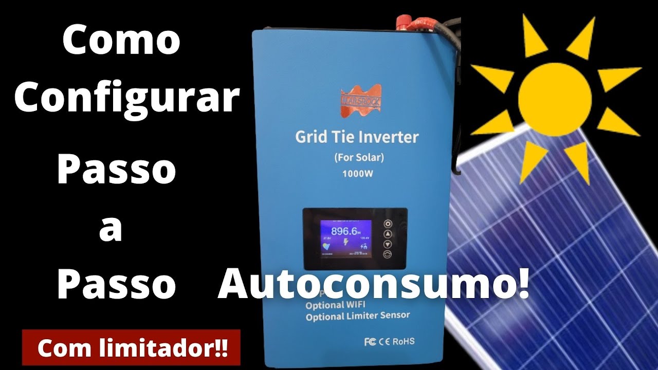 Como configurar Azulzão Grid Tie Limiter SUN-1000G2 Passo a Passo  Autoconsumo Energia Solar 1000G