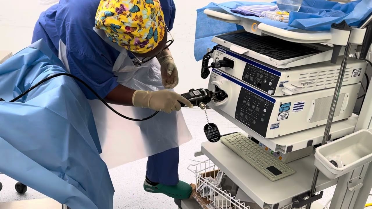 HOW TO SET UP AND CLEAN AN OLYMPUS BRONCHOSCOPE #olympus #shorts #viral