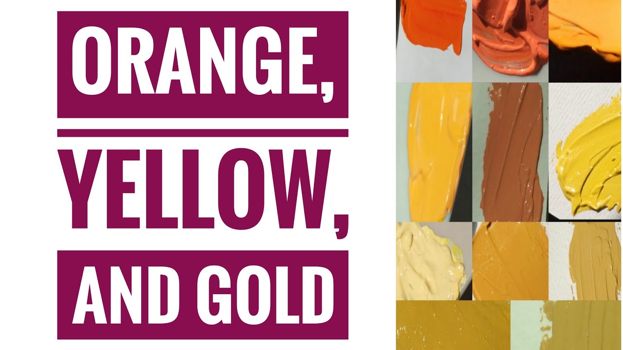 How to make different shades of orange, yellow, and gold | Acrylic colour mixing tutorial | Arttips