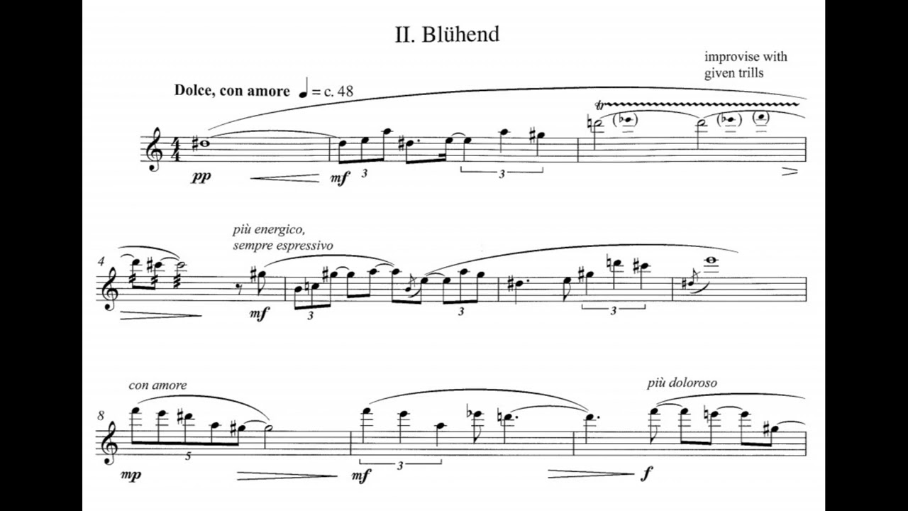 Kaija Saariaho - Duft for clarinet (with score)