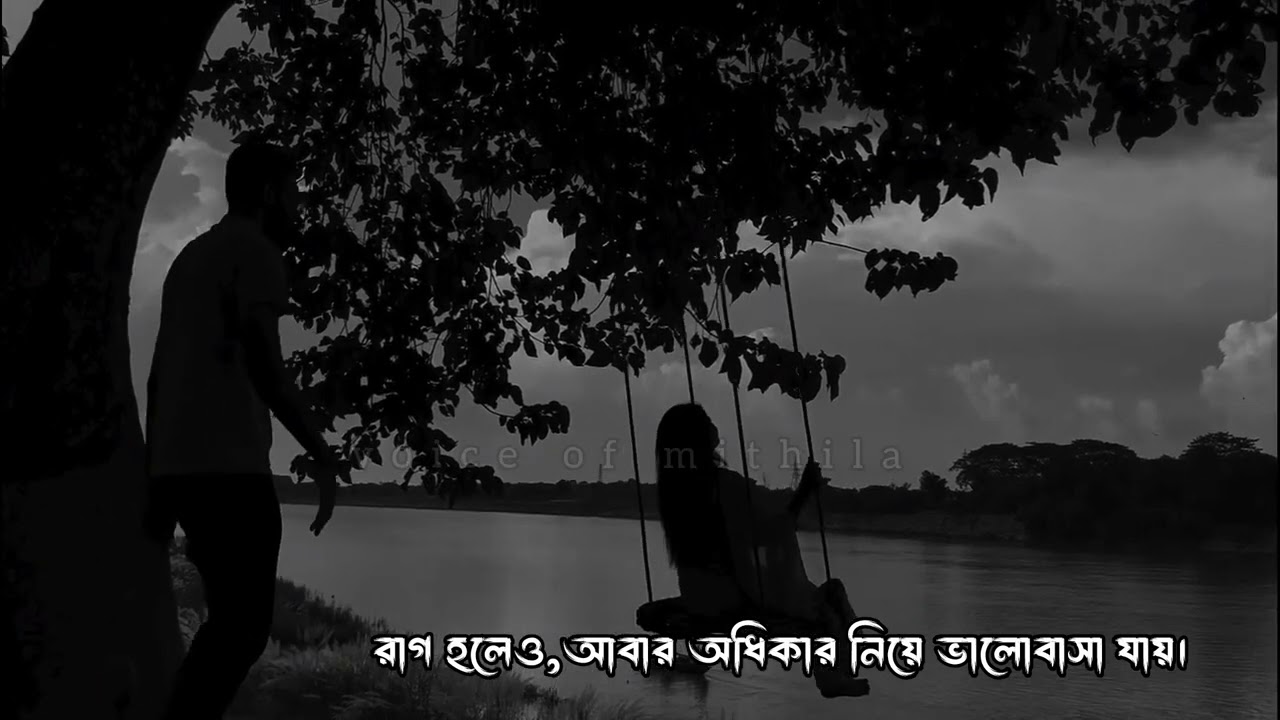 মানুষ একটা বাঁচতে পারে,তবুও মনে হয় কেউ একজন পাশে থাকলে মন্দ হয়না,ভালোই তো।❤️  #sad #foryou #voice
