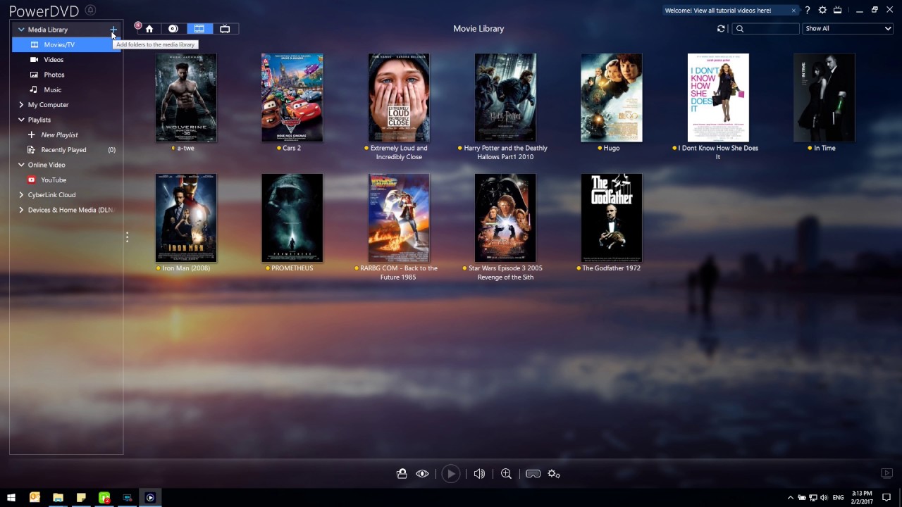 PowerDVD - Set Up Your Media Library