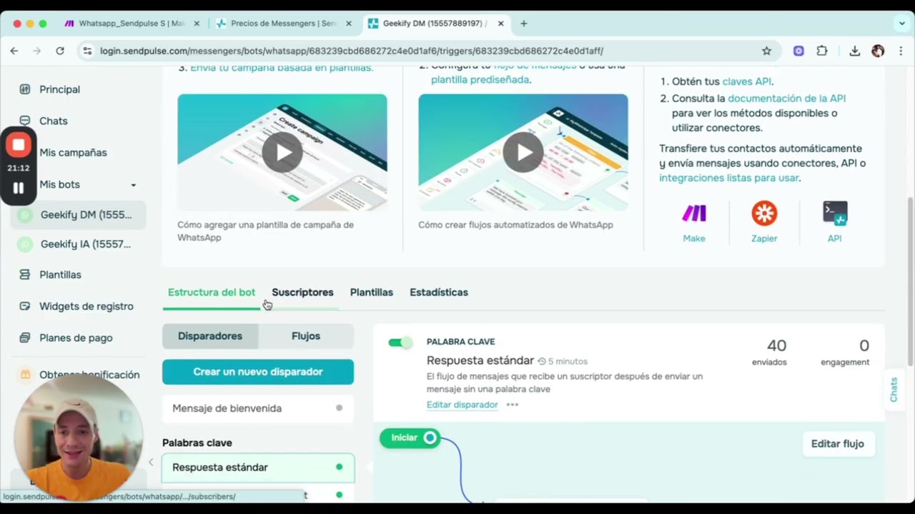 Automatiza WhatsApp | Parte 1 | Configura tu cuenta en Sendpulse y tu primer asistente IA