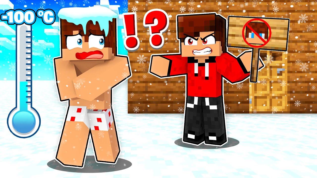 DLACZEGO Sebek WYRZUCIŁ MNIE Z DOMU NA MRÓZ -100°C ❄️w Minecraft!?