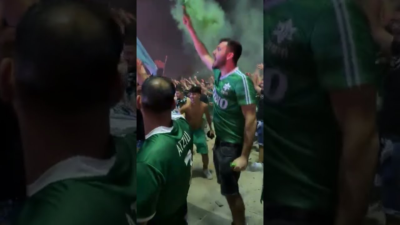 קהל אדיר  בחגיגת אליפות של הארגונים מכבי חיפה