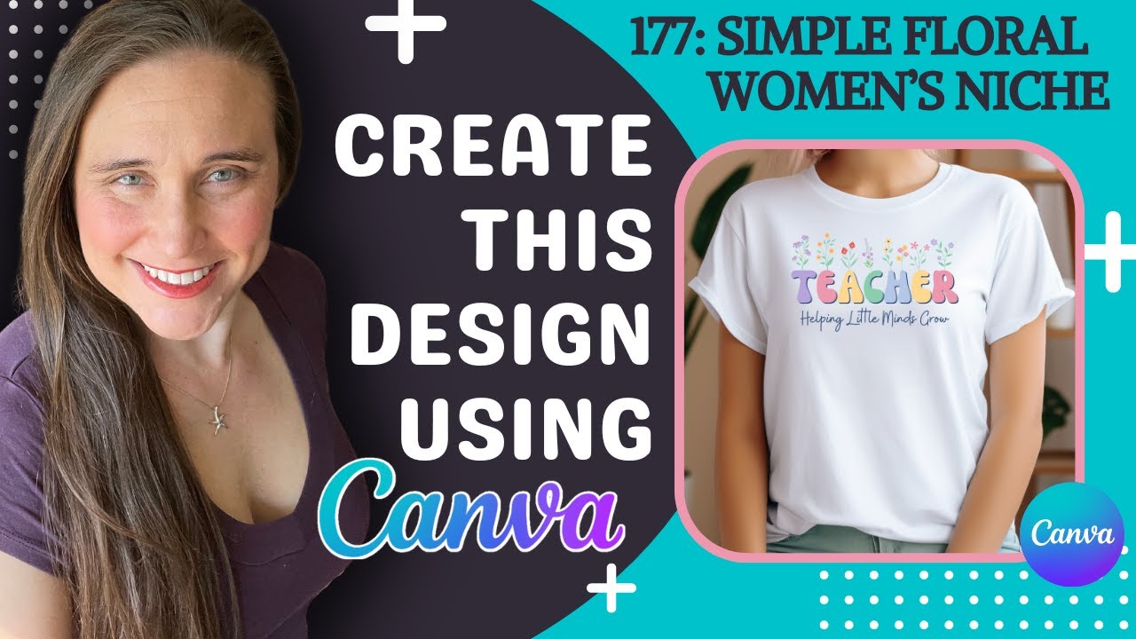Учебное пособие по дизайну Canva для печати по запросу: простая цветочная тема для женщин