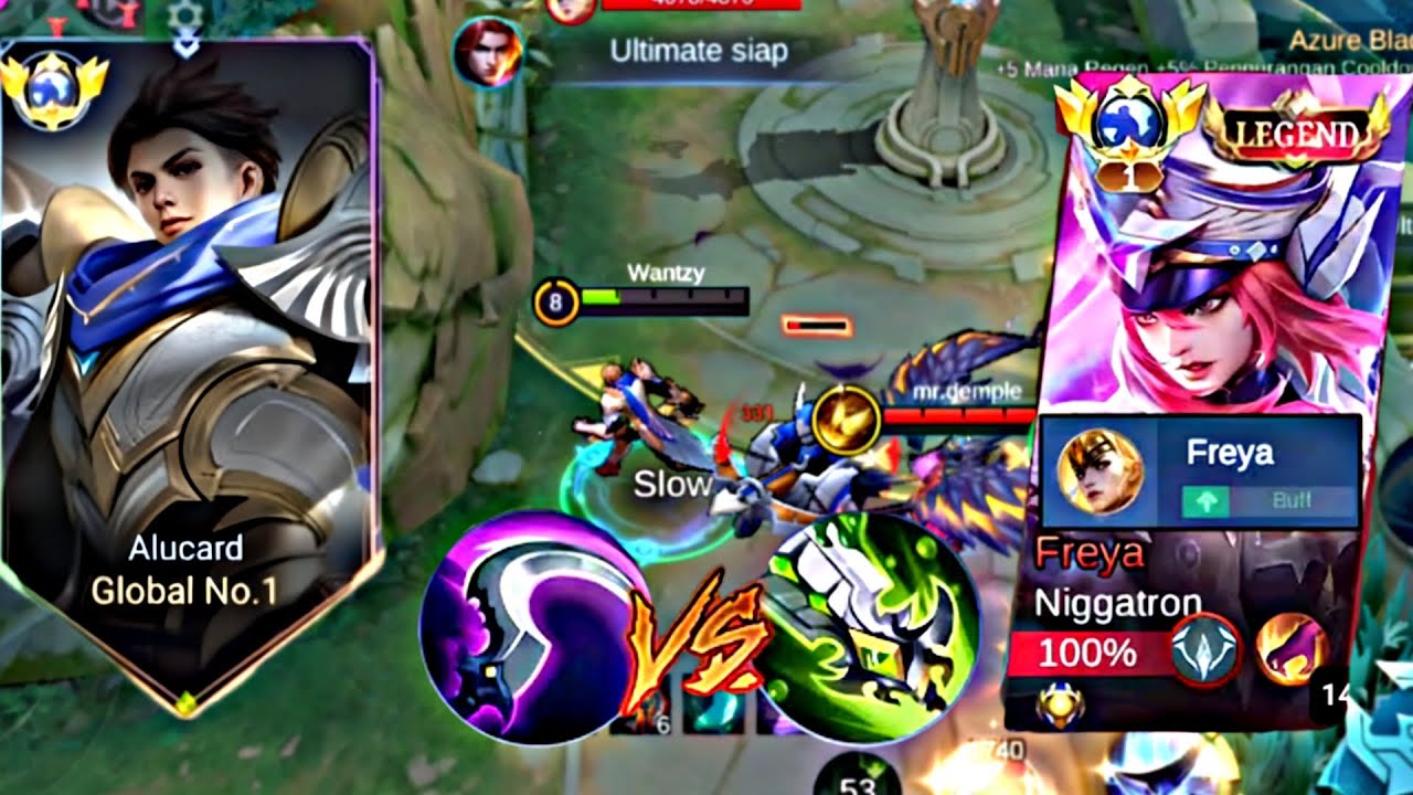 GLOBAL ALUCARD VS BUFFED GLOBAL FREYA TRASHTALKER 🥶 WHO IS THE KING OF 1 V 1 !