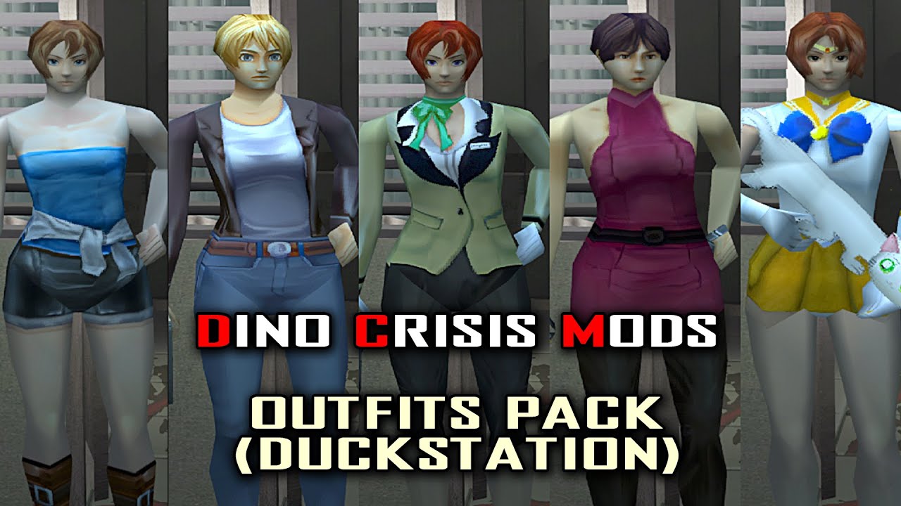 DINO CRISIS MODS - New Outfits/Textures Pack (Duckstation) #dinocrisis #mods #duckstation