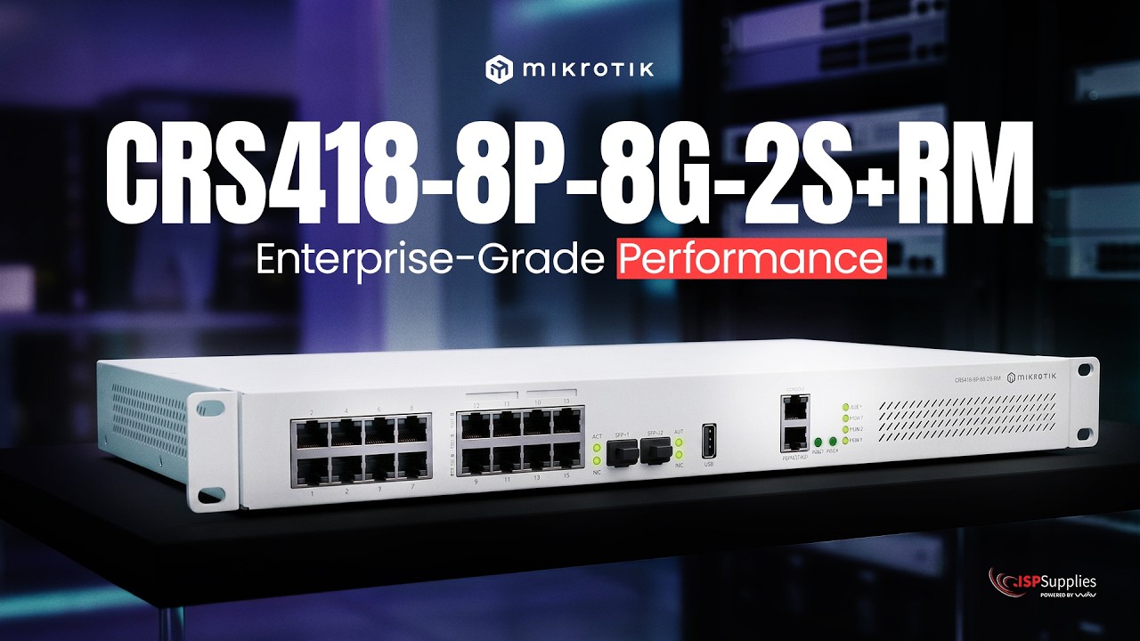 MikroTik CRS418-8P-8G-2S+RM | Высокоплотный PoE-коммутатор для интернет-провайдеров и корпоративн...