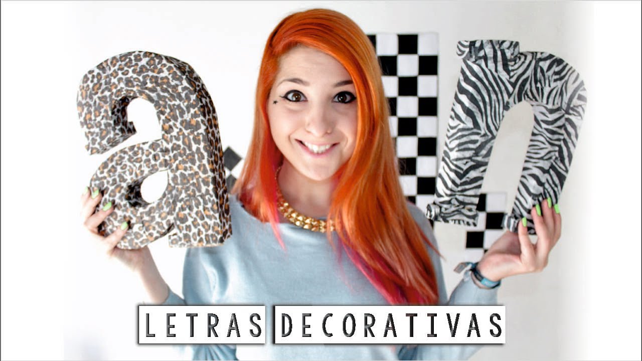 decora tu habitación con LETRAS 3D RECICLADAS ✩ ¡Super fáciles! DIY