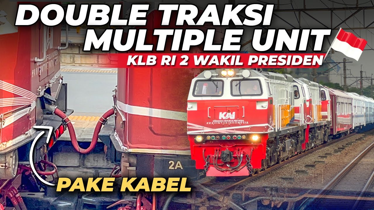 DOUBLE TRAKSI MULTIPLE UNIT !! SEPERTI KA BABARANJANG | Double Traksi Langka di Jawa Dinas KLB RI 2