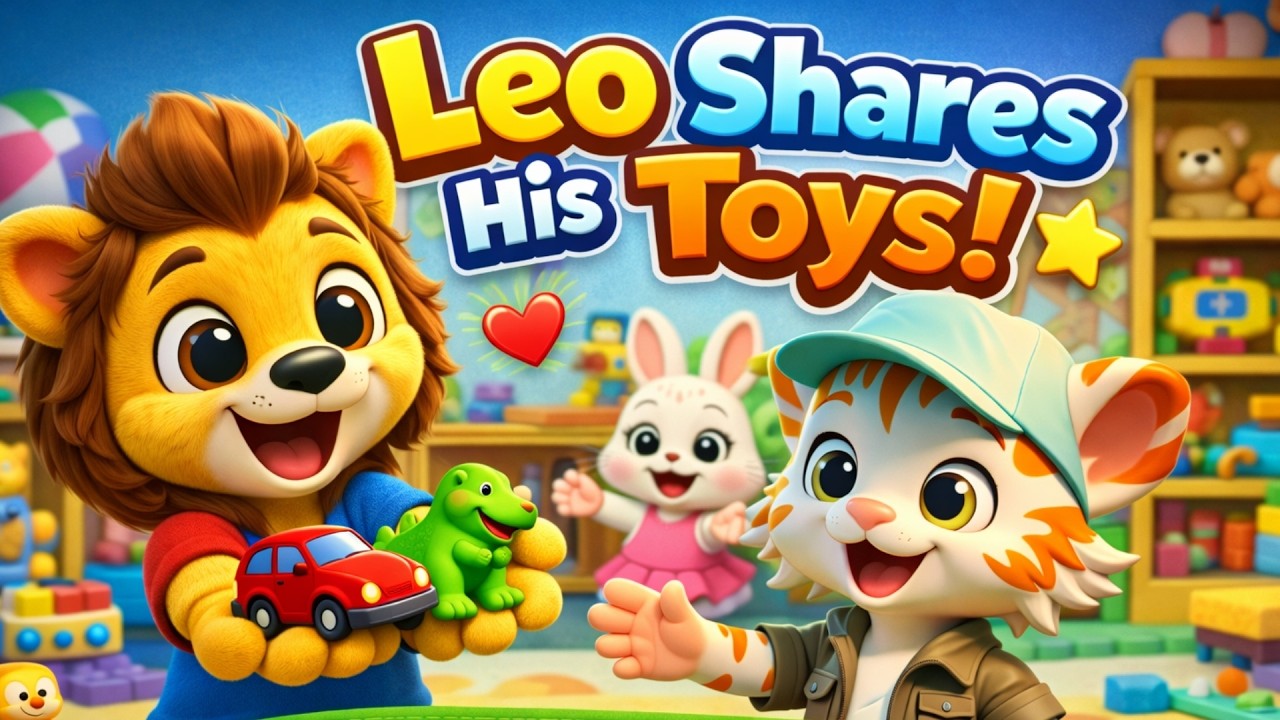 Leo Learns to Share 🤝 | Kids Moral Story | Leo Cartoon 3D