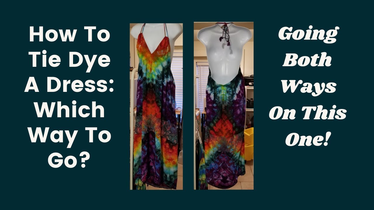 How To Tie Dye A Dress, V Pattern in Both Directions