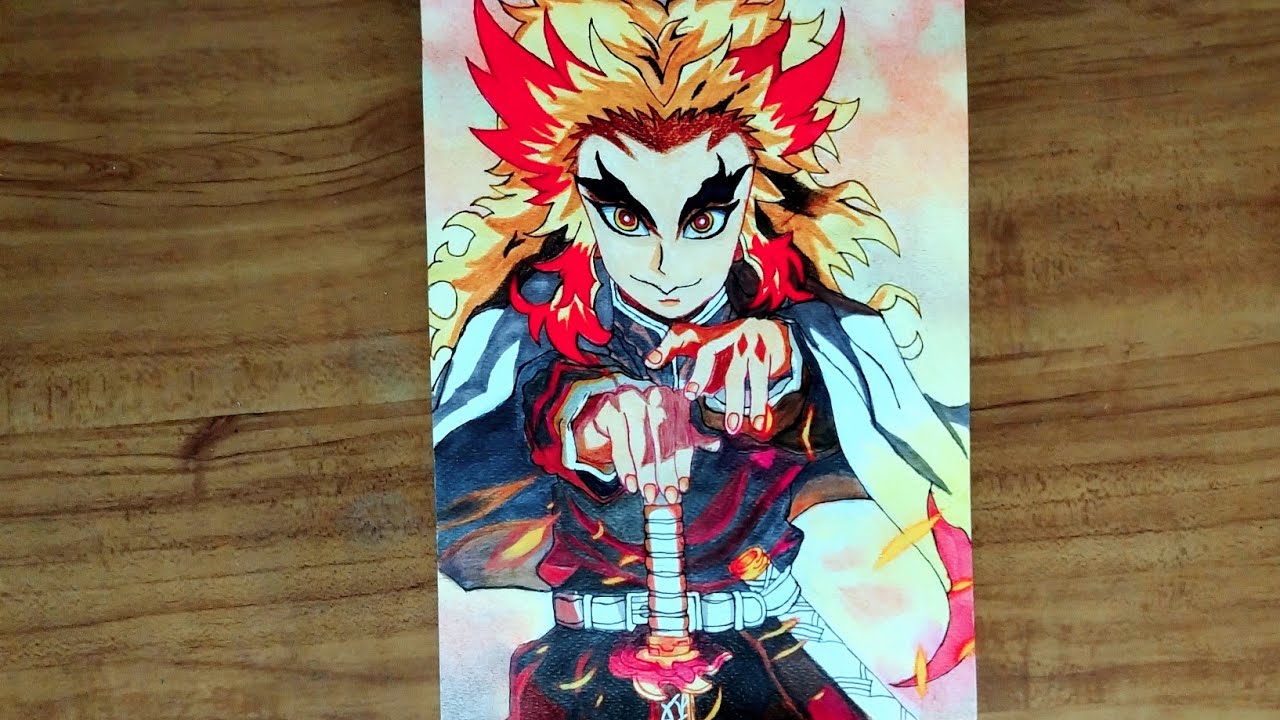 Dibujo de kyojuro rengoku | kimetsu no yaiba