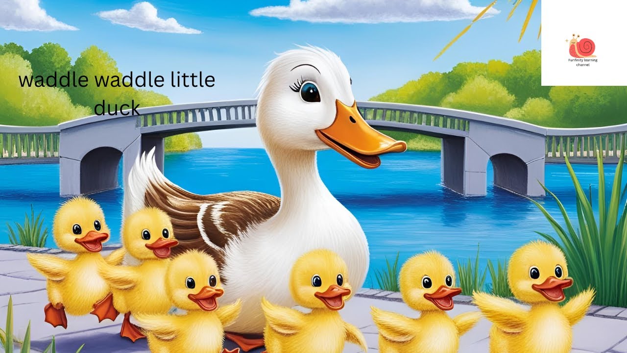 Waddle Waddle Little Duck | Five Little Duck+More Nursery Rhymes & Kids Songs| Fun Finity Learning